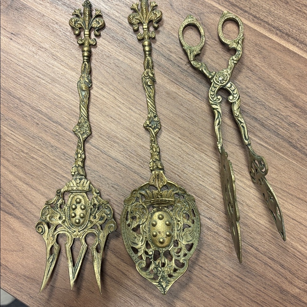 Vintage ornate Italian serving set